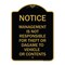 Signmission Management Is Not Responsible for Theft or Damage to Vehicles or Contents, A-DES-BG-1824-23877 A-DES-BG-1824-23877 - alternate 1